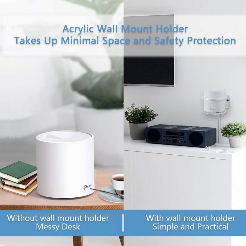 VOMENC Wall Mount Holder for TP-Link Deco X20/X55/Pro/X60/X68 WiFi 6 Mesh WiFi System, Sturdy Easy Moved Space Saving (1Pack) - Image 2